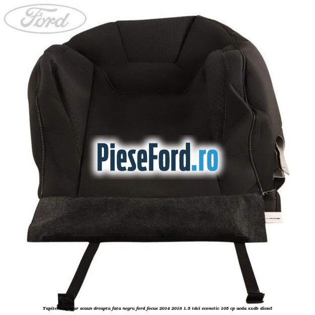 Tapiterie spatar scaun dreapta fata negru Ford Focus 2014-2018 1.5 TDCi ECOnetic 105 cp AEDA, XXDB diesel