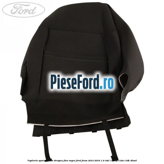 Tapiterie spatar scaun dreapta fata negru Ford Focus 2014-2018 1.6 TDCi 115 cp T1DA, T1DB diesel