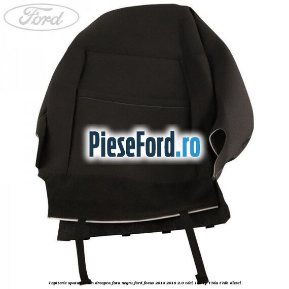 Tapiterie spatar scaun dreapta fata negru Ford Focus 2014-2018 2.0 TDCi 150 cp T7DA, T7DB diesel