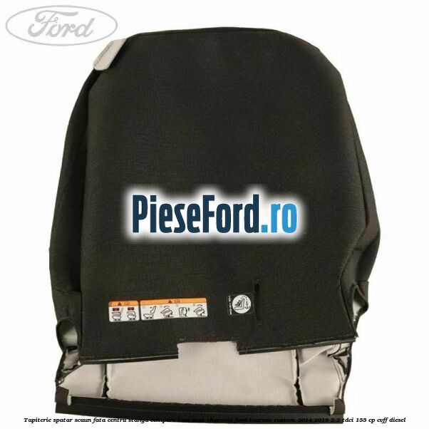 Tapiterie spatar scaun fata centru stanga echipare lane max charcoal Ford Tourneo Custom 2014-2018 2.2 TDCi 155 cp CVFF diesel