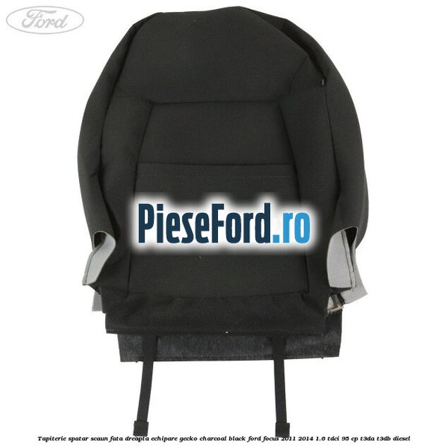 Tapiterie spatar scaun fata dreapta echipare gecko charcoal black Ford Focus 2011-2014 1.6 TDCi 95 cp T3DA, T3DB diesel