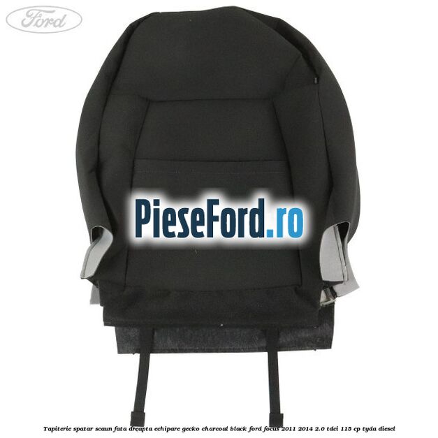 Tapiterie spatar scaun fata dreapta echipare gecko charcoal black Ford Focus 2011-2014 2.0 TDCi 115 cp TYDA diesel