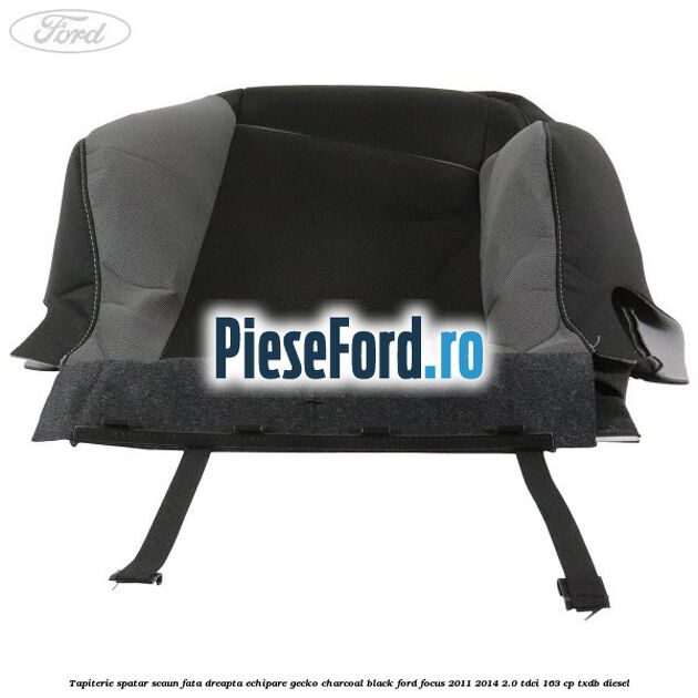 Tapiterie spatar scaun fata dreapta echipare gecko charcoal black Ford Focus 2011-2014 2.0 TDCi 163 cp TXDB diesel