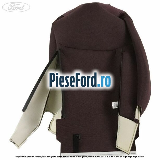 Tapiterie spatar scaun fata echipare ecrin multi soho 5 usi Ford Fiesta 2008-2012 1.6 TDCi 95 cp T3JA, TZJA, TZJB diesel