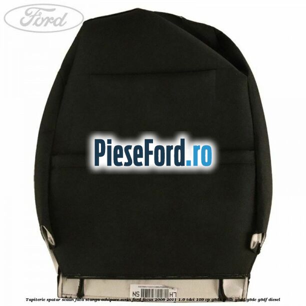 Tapiterie spatar scaun fata stanga echipare Ecrin Ford Focus 2008-2011 1.6 TDCi 109 cp G8DA, G8DB, G8DD, G8DE, G8DF diesel