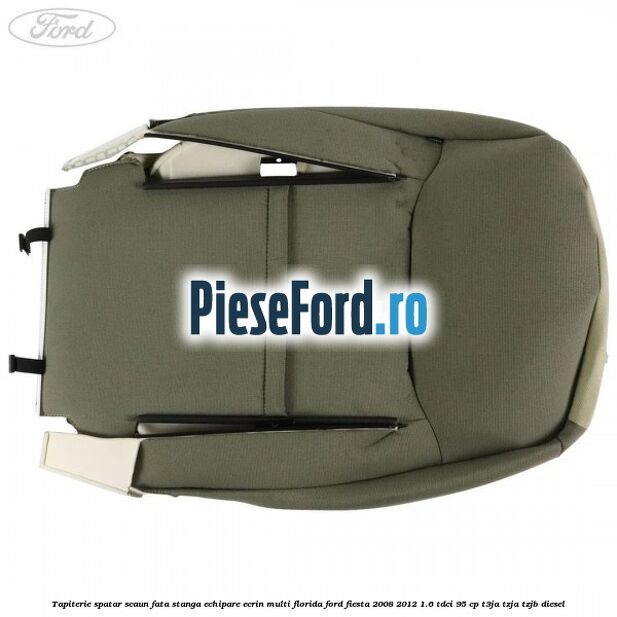 Tapiterie spatar scaun fata stanga echipare ecrin multi florida Ford Fiesta 2008-2012 1.6 TDCi 95 cp T3JA, TZJA, TZJB diesel