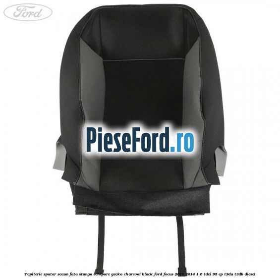 Tapiterie spatar scaun fata stanga echipare gecko charcoal black Ford Focus 2011-2014 1.6 TDCi 95 cp T3DA, T3DB diesel
