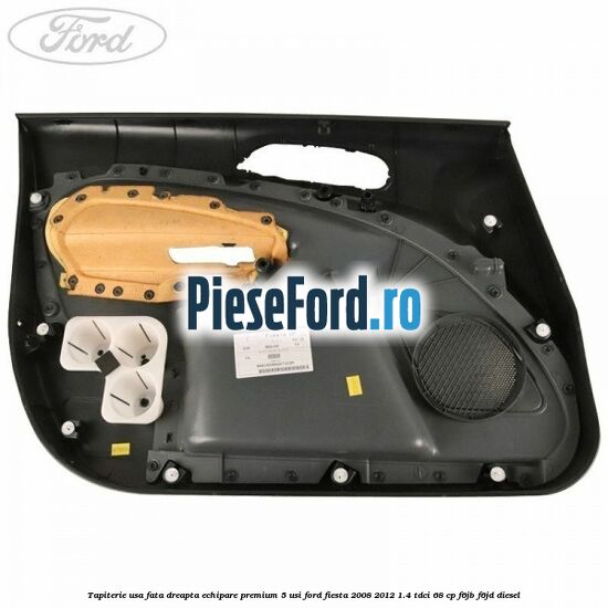 Tapiterie usa fata dreapta echipare premium 5 usi Ford Fiesta 2008-2012 1.4 TDCi 68 cp F6JB, F6JD diesel