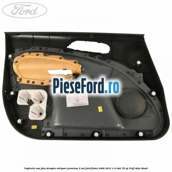 Tapiterie usa fata dreapta echipare premium 5 usi Ford Fiesta 2008-2012 1.6 TDCi 75 cp HHJF, UBJA diesel
