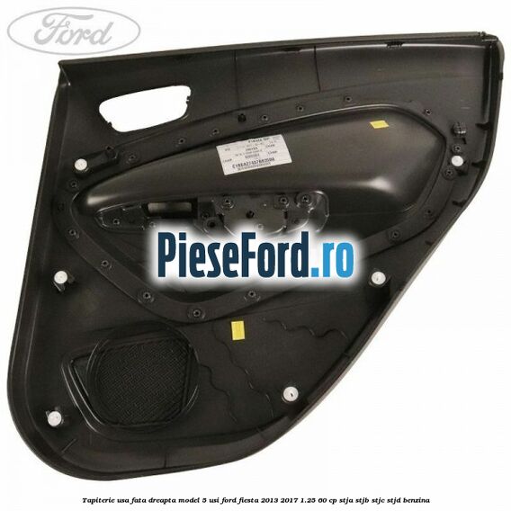 Tapiterie usa fata dreapta model 5 usi Ford Fiesta 2013-2017 1.25 60 cp Tapiterie usa fata dreapta model 5 usi Ford Fiesta 2013-2017 1.25 60 cp STJA, STJB, STJC, STJD benzina
