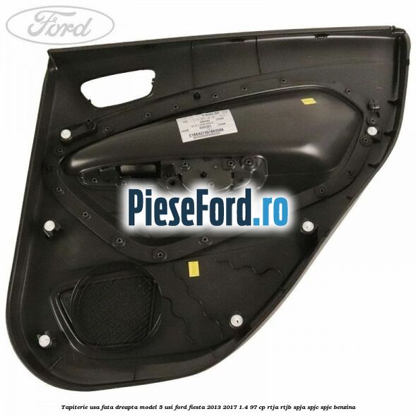 Tapiterie usa fata dreapta model 5 usi Ford Fiesta 2013-2017 1.4 97 cp RTJA, RTJB, SPJA, SPJC, SPJE benzina