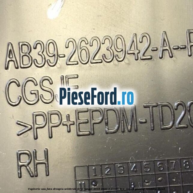 Tapiterie usa fata dreapta Wildtrak Ford Ranger 2016-2020 2.2 TDCi 4x4 160 cp Tapiterie usa fata dreapta Wildtrak Ford Ranger 2016-2020 2.2 TDCi 4x4 160 cp GBVAJQJ, T22DD0P diesel