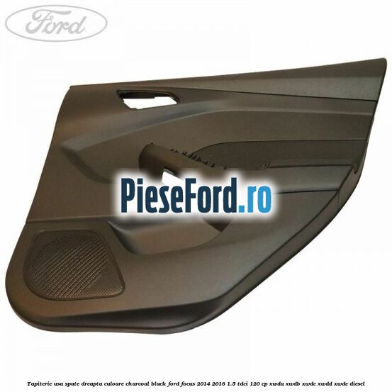 Tapiterie usa spate dreapta culoare charcoal black Ford Focus 2014-2018 1.5 TDCi 120 cp XWDA, XWDB, XWDC, XWDD, XWDE diesel