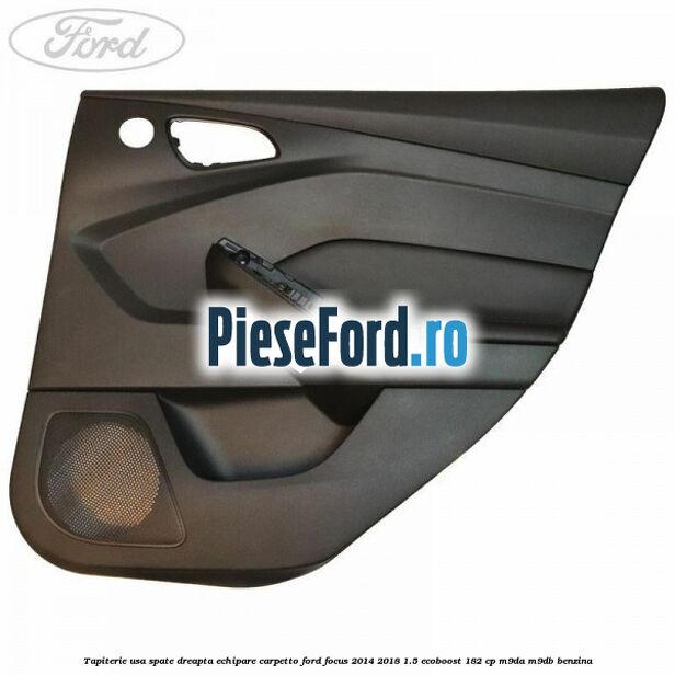 Tapiterie usa spate dreapta echipare carpetto Ford Focus 2014-2018 1.5 EcoBoost 182 cp M9DA, M9DB benzina