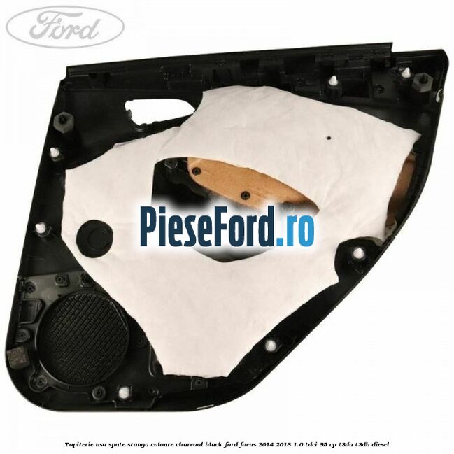 Tapiterie usa spate stanga culoare charcoal black Ford Focus 2014-2018 1.6 TDCi 95 cp T3DA, T3DB diesel