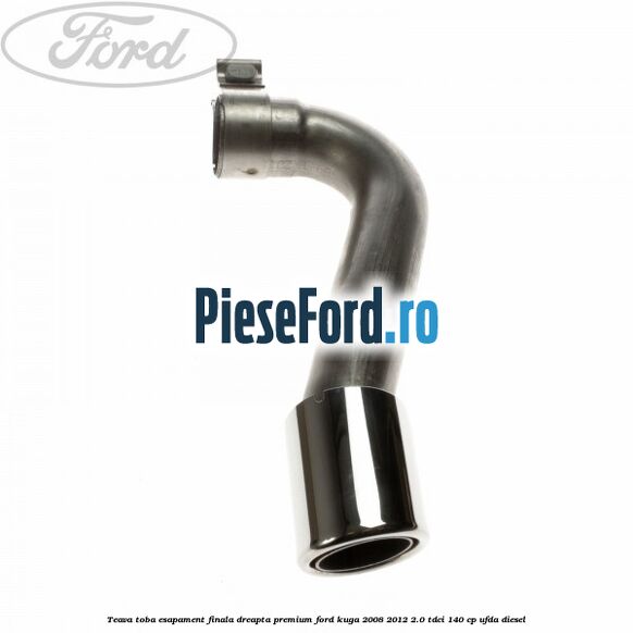 Teava toba esapament finala dreapta premium Ford Kuga 2008-2012 2.0 TDCI 140 cp UFDA diesel