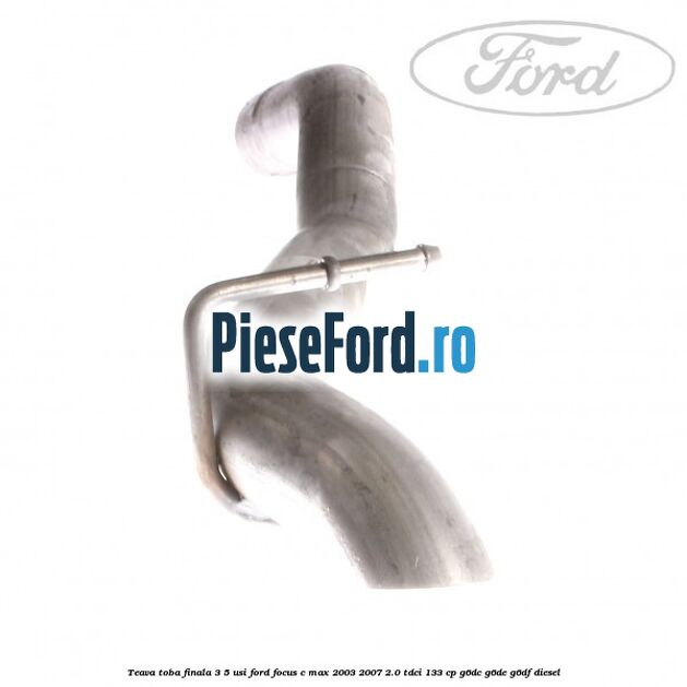 Teava toba finala 3/5 usi Ford Focus C-Max 2003-2007 2.0 TDCi 133 cp G6DC, G6DE, G6DF diesel