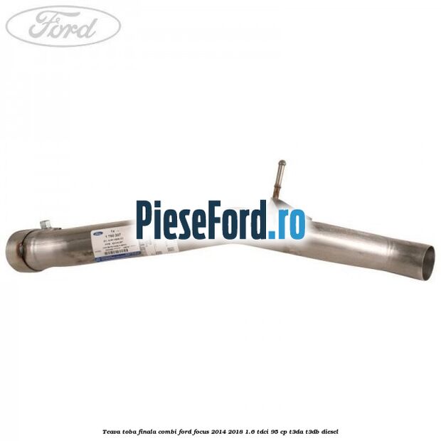 Teava toba finala combi Ford Focus 2014-2018 1.6 TDCi 95 cp T3DA, T3DB diesel