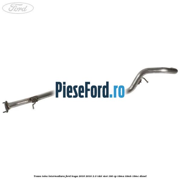 Teava toba intermediara Ford Kuga 2016-2018 2.0 TDCi 4x4 180 cp T8MA, T8MB, T8MC diesel