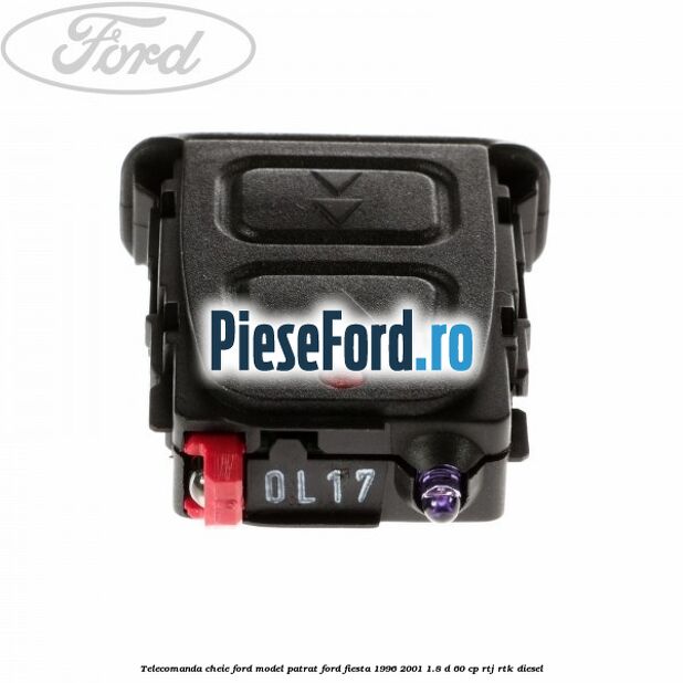 Telecomanda cheie Ford model patrat Ford Fiesta 1996-2001 1.8 D 60 cp RTJ, RTK diesel
