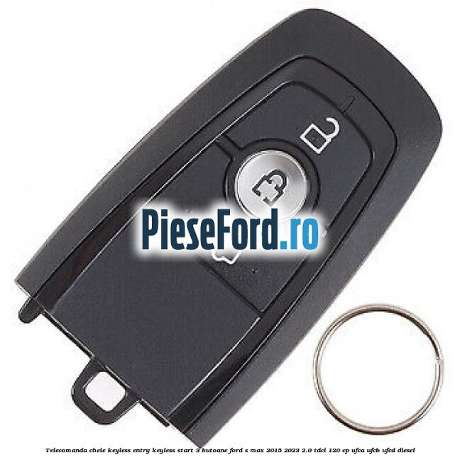 Telecomanda cheie Keyless Entry Keyless start 3 butoane Ford S-Max 2015-2023 2.0 TDCi 120 cp UFCA, UFCB, UFCD diesel