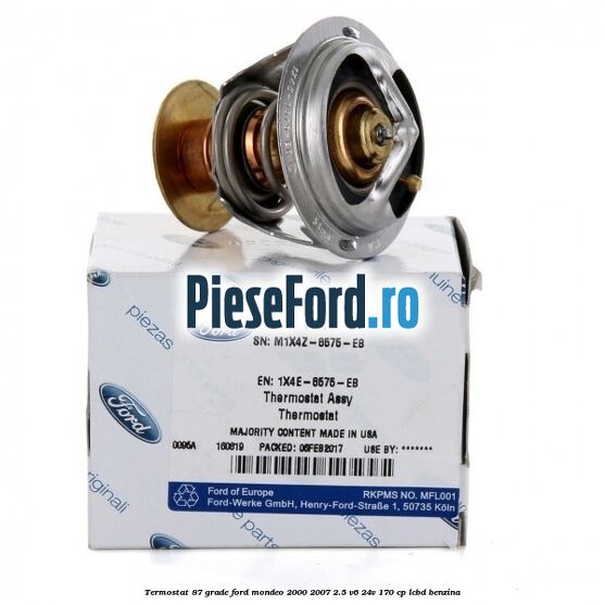 Termostat 87 grade Ford Mondeo 2000-2007 2.5 V6 24V 170 cp Termostat 87 grade Ford Mondeo 2000-2007 2.5 V6 24V 170 cp LCBD benzina