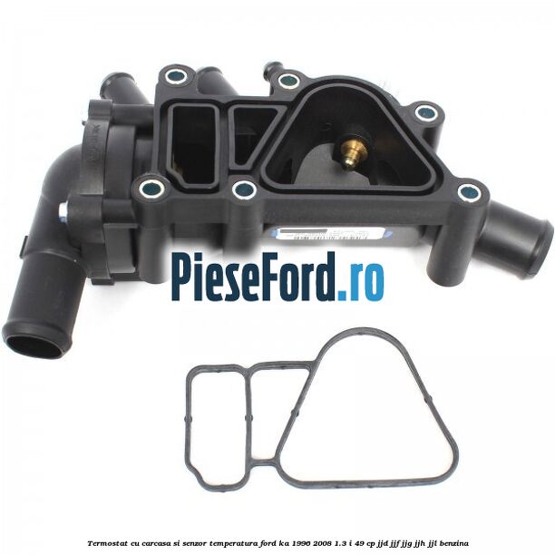 Termostat cu carcasa si senzor temperatura Ford Ka 1996-2008 1.3 i 49 cp JJD, JJF, JJG, JJH, JJL benzina