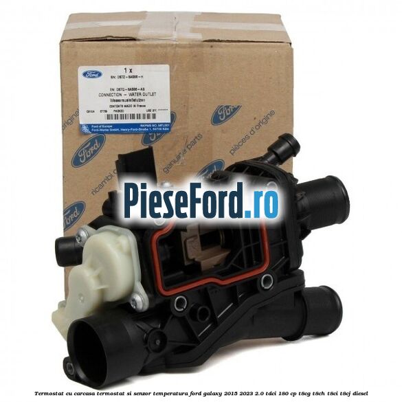 Termostat cu carcasa termostat si senzor temperatura Ford Galaxy 2015-2023 2.0 TDCi 180 cp T8CG, T8CH, T8CI, T8CJ diesel