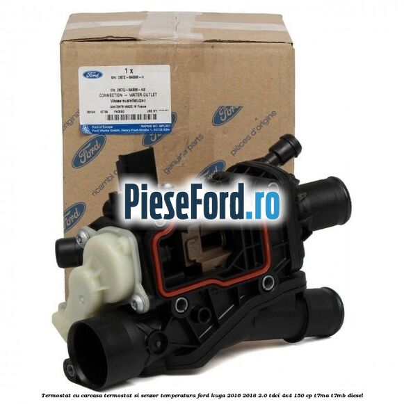 Termostat cu carcasa termostat si senzor temperatura Ford Kuga 2016-2018 2.0 TDCi 4x4 150 cp Termostat cu carcasa termostat si senzor temperatura Ford Kuga 2016-2018 2.0 TDCi 4x4 150 cp T7MA, T7MB diesel