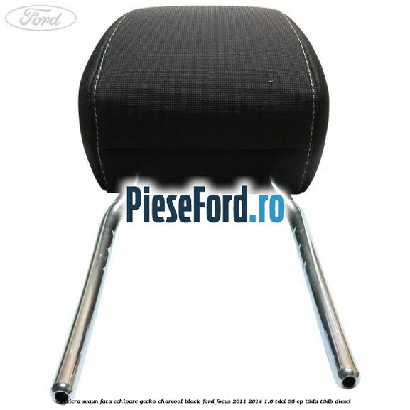 Tetiera scaun fata echipare gecko charcoal black Ford Focus 2011-2014 1.6 TDCi 95 cp T3DA, T3DB diesel