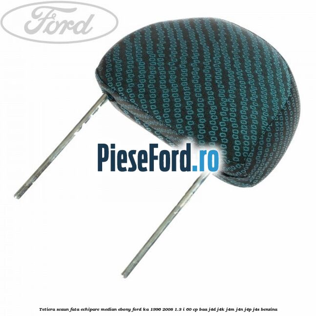 Tetiera scaun fata echipare median ebony Ford Ka 1996-2008 1.3 i 60 cp Tetiera scaun fata echipare median ebony Ford Ka 1996-2008 1.3 i 60 cp BAA, J4D, J4K, J4M, J4N, J4P, J4S benzina