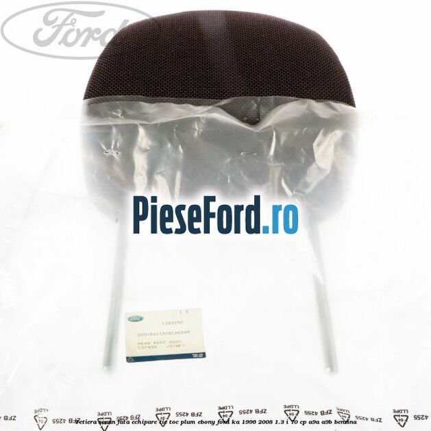 Tetiera scaun fata echipare tic toc plum ebony Ford Ka 1996-2008 1.3 i 70 cp A9A, A9B benzina