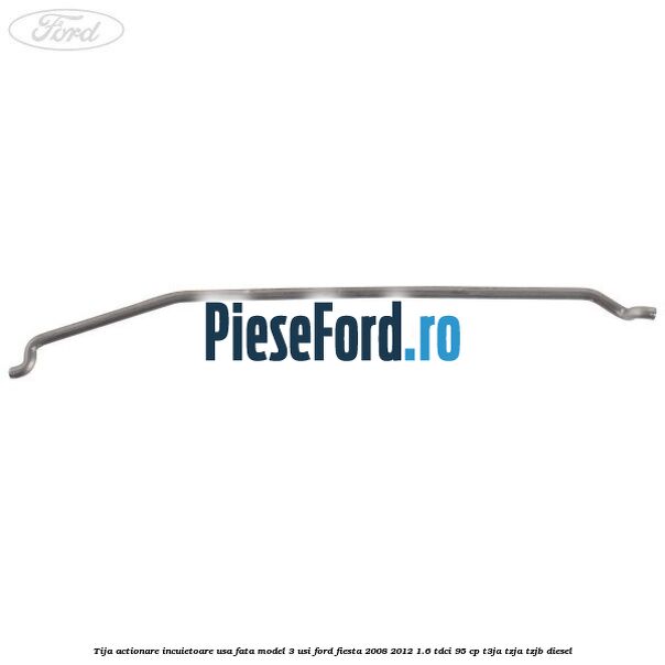 Tija actionare incuietoare usa fata model 3 usi Ford Fiesta 2008-2012 1.6 TDCi 95 cp T3JA, TZJA, TZJB diesel