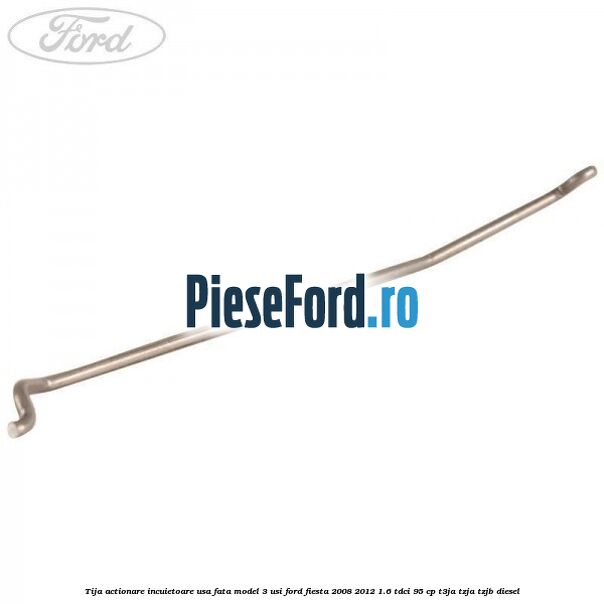 Tija actionare incuietoare usa fata model 3 usi Ford Fiesta 2008-2012 1.6 TDCi 95 cp T3JA, TZJA, TZJB diesel