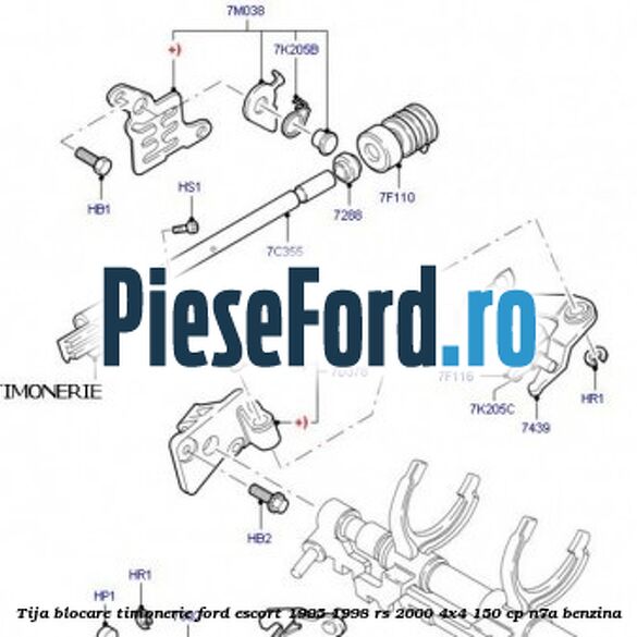 Tija blocare timonerie Ford Escort 1995-1998 RS 2000 4x4 150 cp N7A benzina
