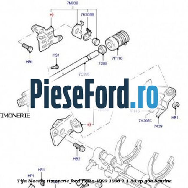 Tija blocare timonerie Ford Fiesta 1989-1996 1.1 50 cp G6A benzina