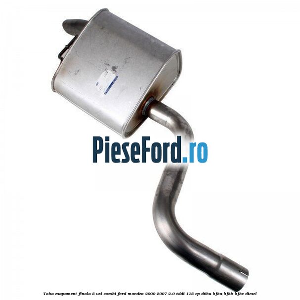 Toba esapament finala 5 usi combi Ford Mondeo 2000-2007 2.0 TDDI 115 cp D6BA, HJBA, HJBB, HJBC diesel
