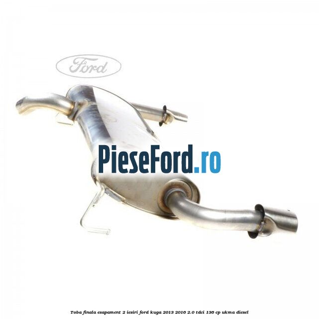 Toba finala esapament 2 iesiri Ford Kuga 2013-2016 2.0 TDCi 136 cp UKMA diesel