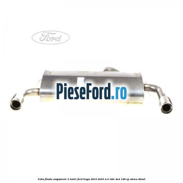 Toba finala esapament 2 iesiri Ford Kuga 2013-2016 2.0 TDCi 4x4 136 cp UKMA diesel
