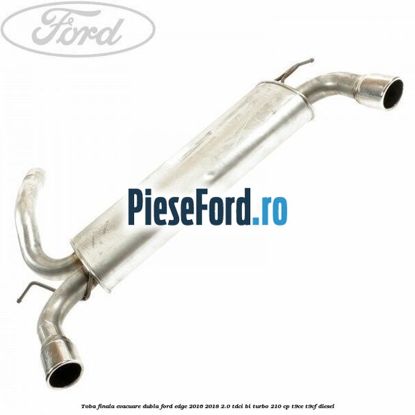 Toba finala evacuare dubla Ford Edge 2016-2018 2.0 TDCi Bi-Turbo 210 cp T9CE, T9CF diesel