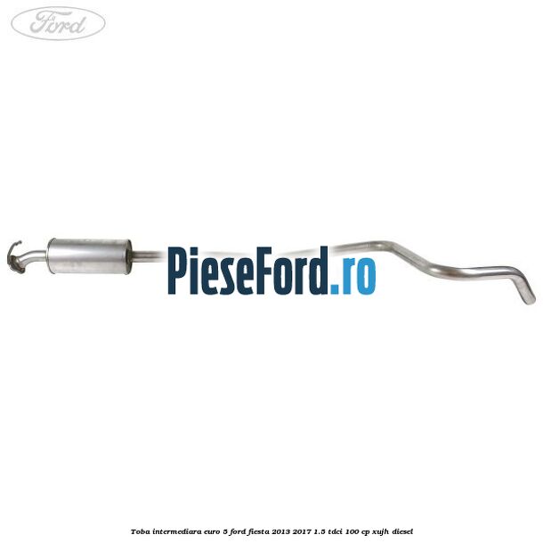 Toba intermediara euro 5 Ford Fiesta 2013-2017 1.5 TDCi 100 cp XUJH diesel