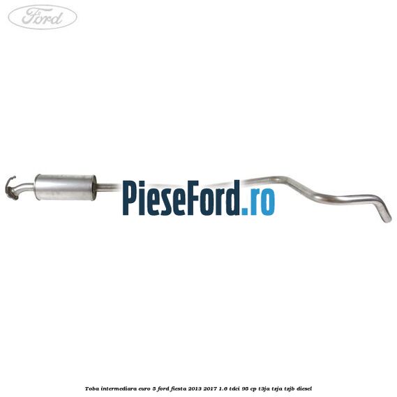 Toba intermediara euro 5 Ford Fiesta 2013-2017 1.6 TDCi 95 cp T3JA, TZJA, TZJB diesel