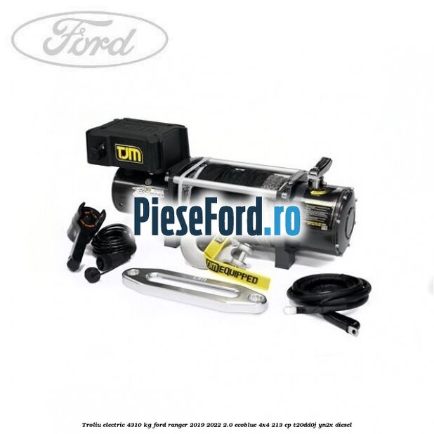 Troliu electric 4310 kg Ford Ranger 2019-2022 2.0 EcoBlue 4x4 213 cp T20DD0J, YN2X diesel