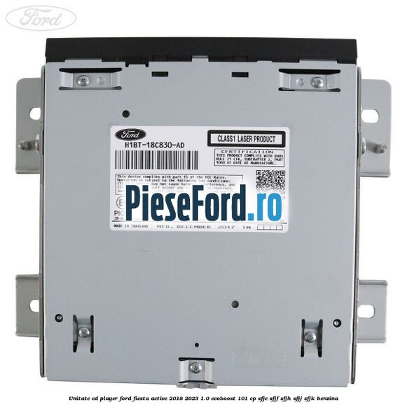 Unitate cd player Ford Fiesta Active 2018-2023 1.0 EcoBoost 101 cp Unitate cd player Ford Fiesta Active 2018-2023 1.0 EcoBoost 101 cp SFJE, SFJF, SFJH, SFJJ, SFJK benzina