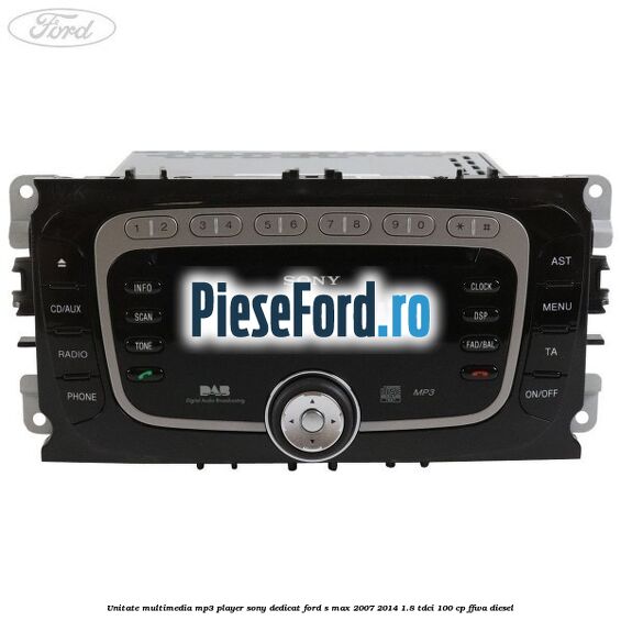 Unitate multimedia MP3 player Sony dedicat Ford S-Max 2007-2014 1.8 TDCi 100 cp FFWA diesel