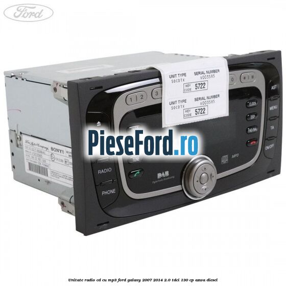 Unitate Radio CD cu MP3 Ford Galaxy 2007-2014 2.0 TDCi 130 cp AZWA diesel