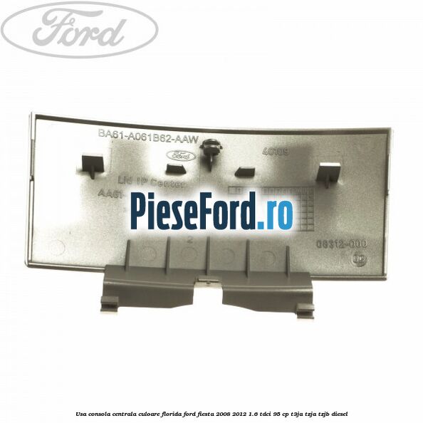 Usa consola centrala culoare florida Ford Fiesta 2008-2012 1.6 TDCi 95 cp T3JA, TZJA, TZJB diesel