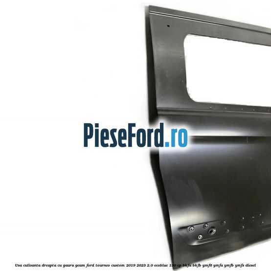 Usa culisanta dreapta cu gaura geam Ford Tourneo Custom 2019-2023 2.0 EcoBlue 130 cp BKFA, BKFB, YMF6, YMFA, YMFB, YMFS diesel