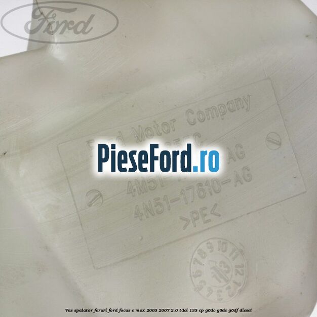 Vas spalator faruri Ford Focus C-Max 2003-2007 2.0 TDCi 133 cp G6DC, G6DE, G6DF diesel