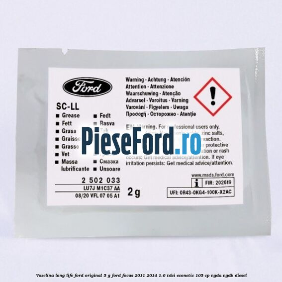 Vaselina Long Life Ford original 5 G Ford Focus 2011-2014 1.6 TDCi ECOnetic 105 cp NGDA, NGDB diesel
